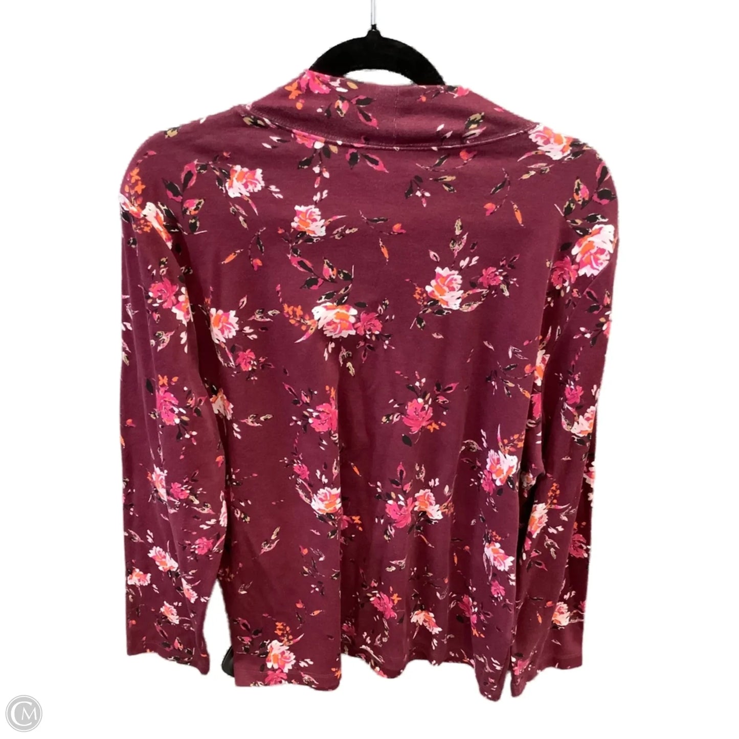 Top Long Sleeve By Karen Scott In Purple, Size: Xxl