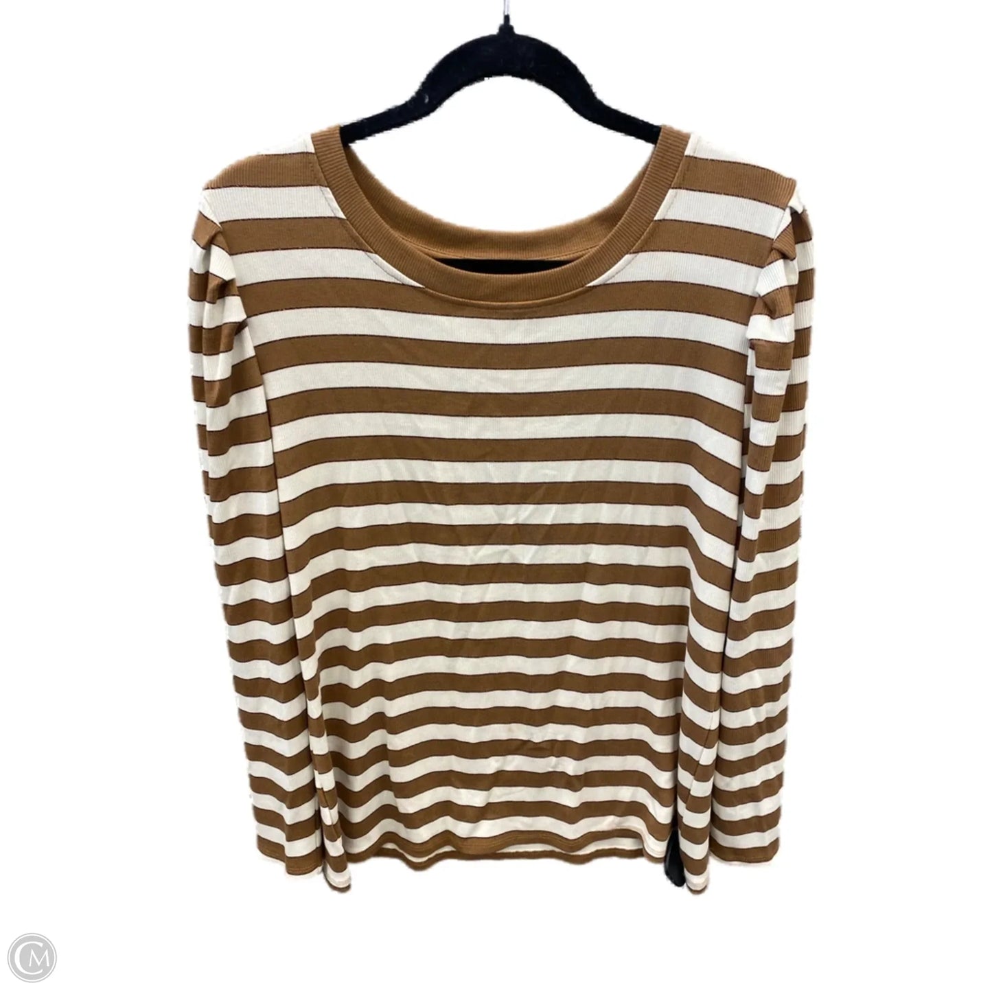 Top Long Sleeve By Maurices In Striped Pattern, Size: L