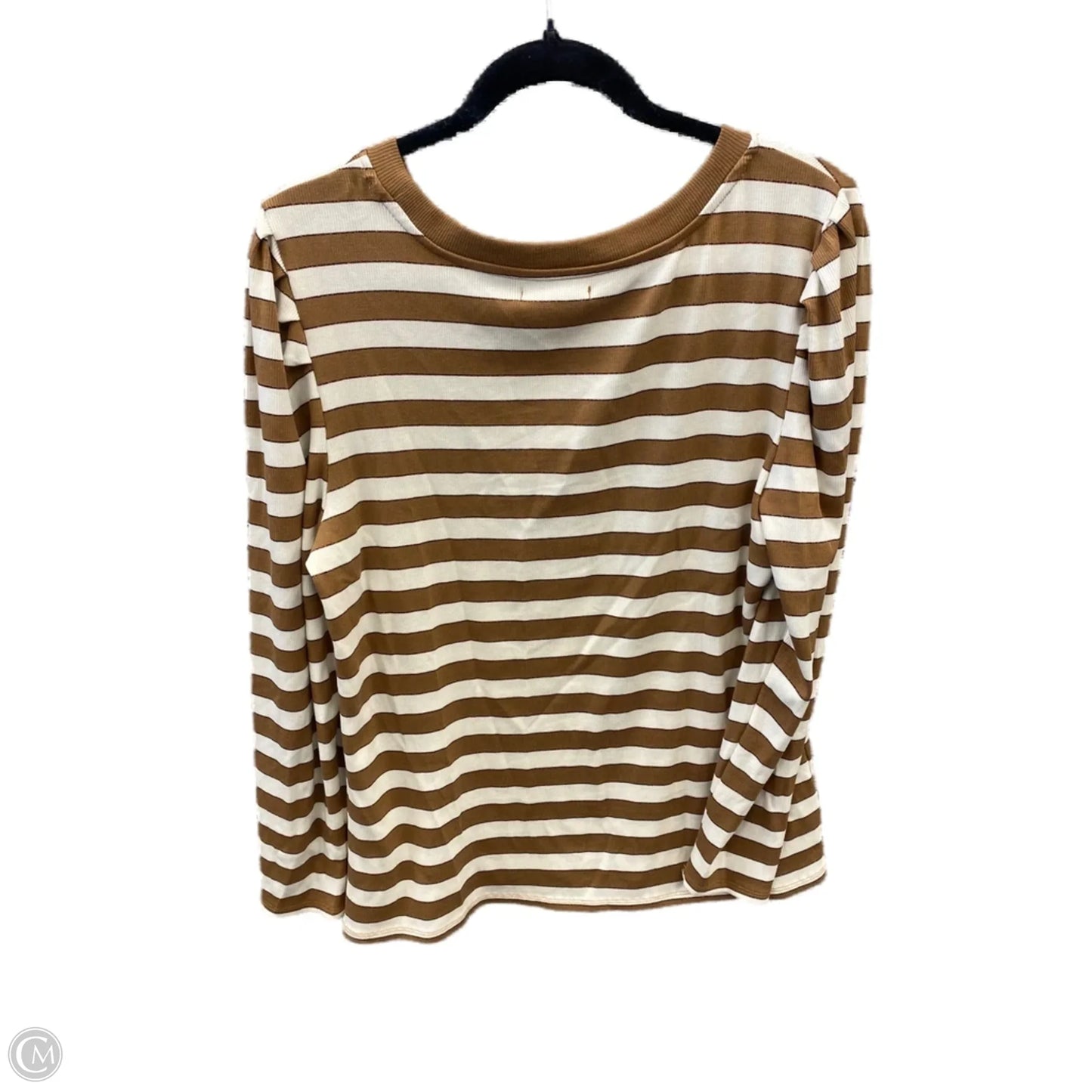 Top Long Sleeve By Maurices In Striped Pattern, Size: L