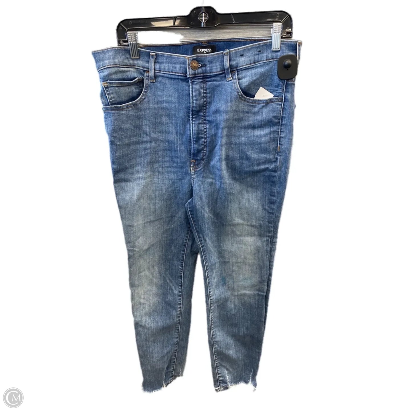 Jeans Skinny By Express In Blue Denim, Size: 14