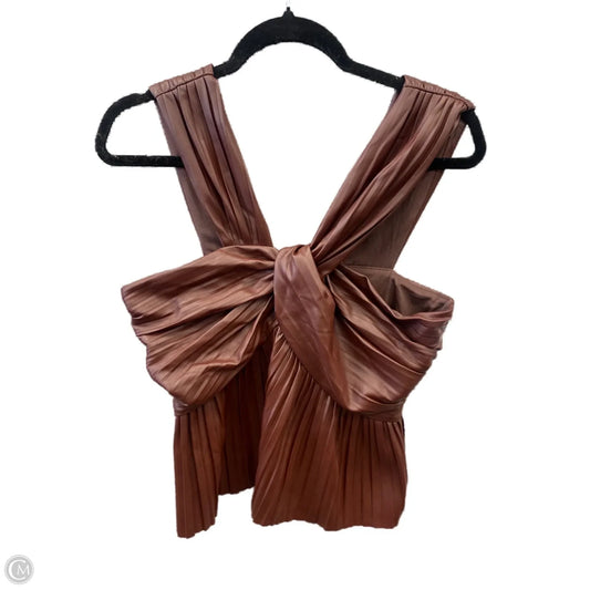 Top Sleeveless By Express In Brown, Size: M