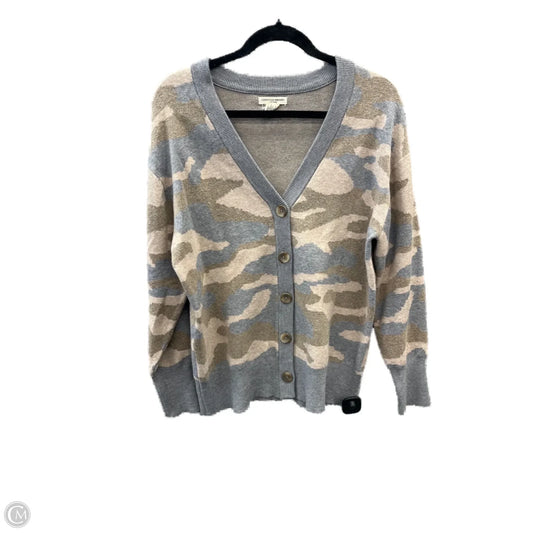 Sweater Cardigan By Christian Siriano In Camouflage Print, Size: M