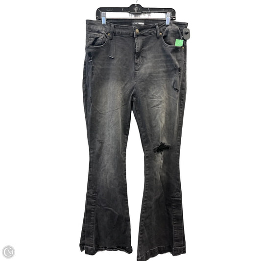 Jeans Flared By Fashion Nova In Black, Size: 16