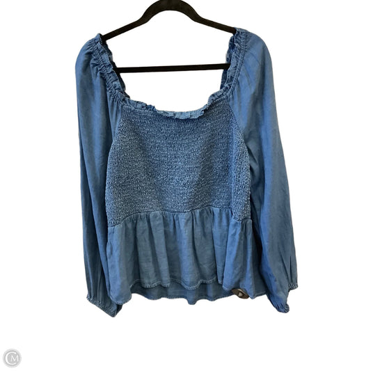 Top Long Sleeve By Old Navy In Blue, Size: Xl