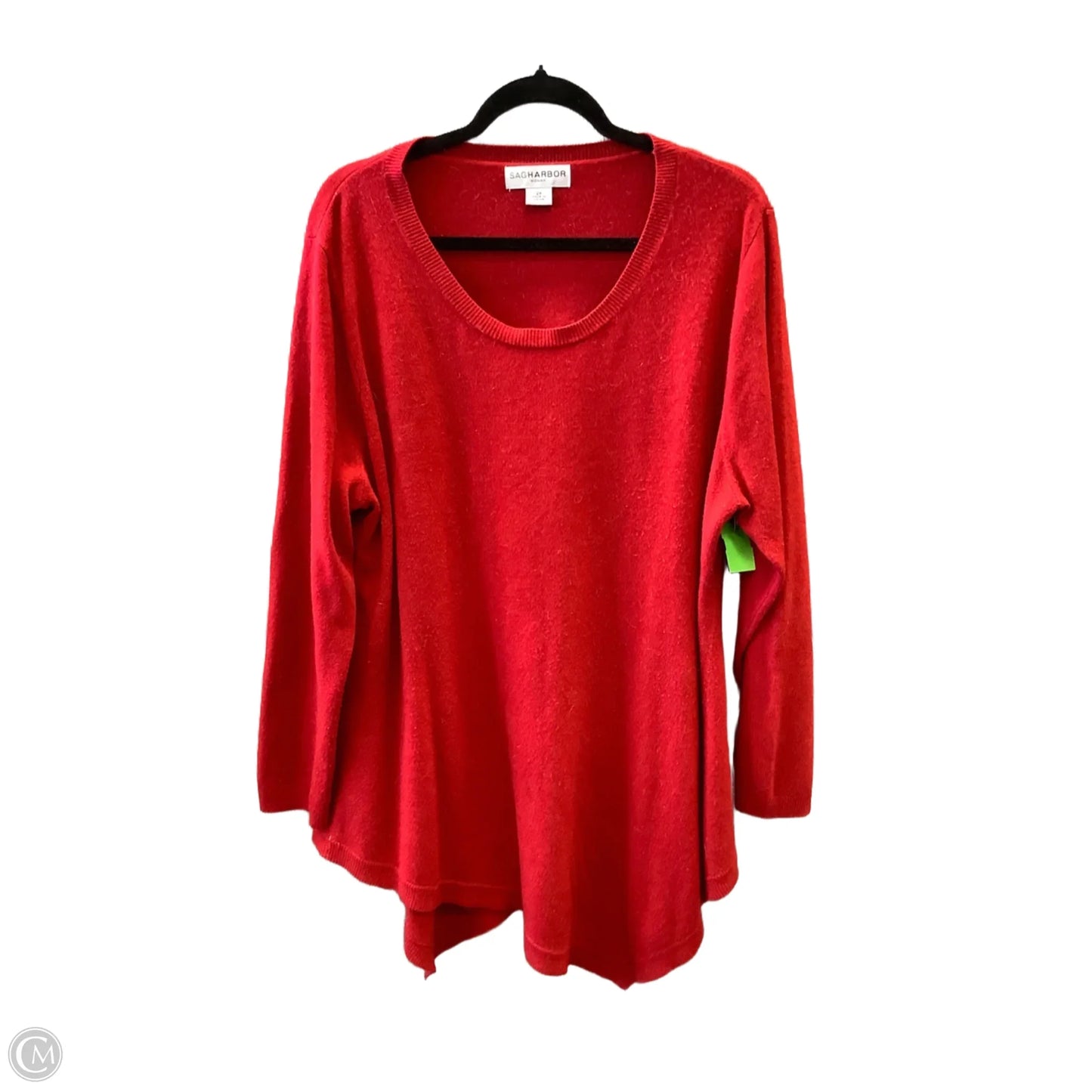 Sweater By Sag Harbor In Red, Size: 2x
