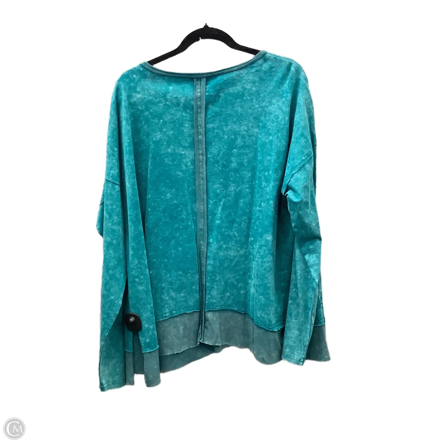 Top Long Sleeve By White Birch In Teal, Size: L