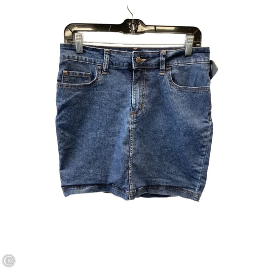 Skirt Mini & Short By Lee In Blue Denim, Size: 8