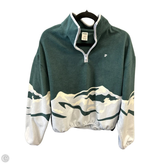 Jacket Fleece By Pink In Blue & Green, Size: M