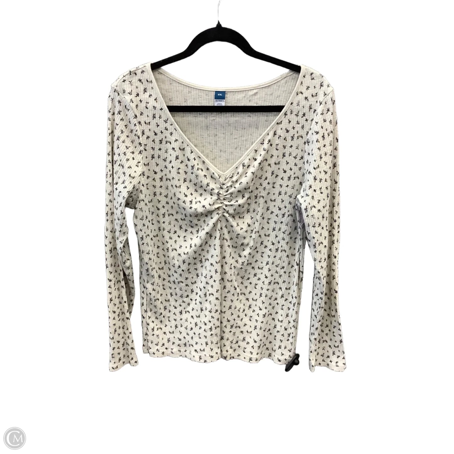 Top Long Sleeve By Old Navy In Cream, Size: Xxl