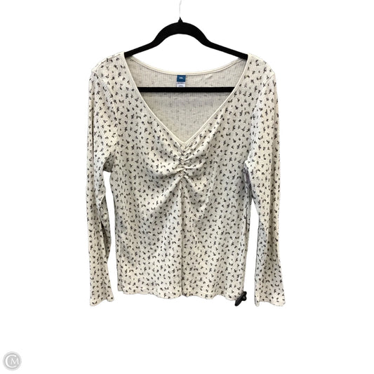 Top Long Sleeve By Old Navy In Cream, Size: Xxl