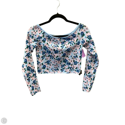 Top Long Sleeve By Zara In Floral Print, Size: S
