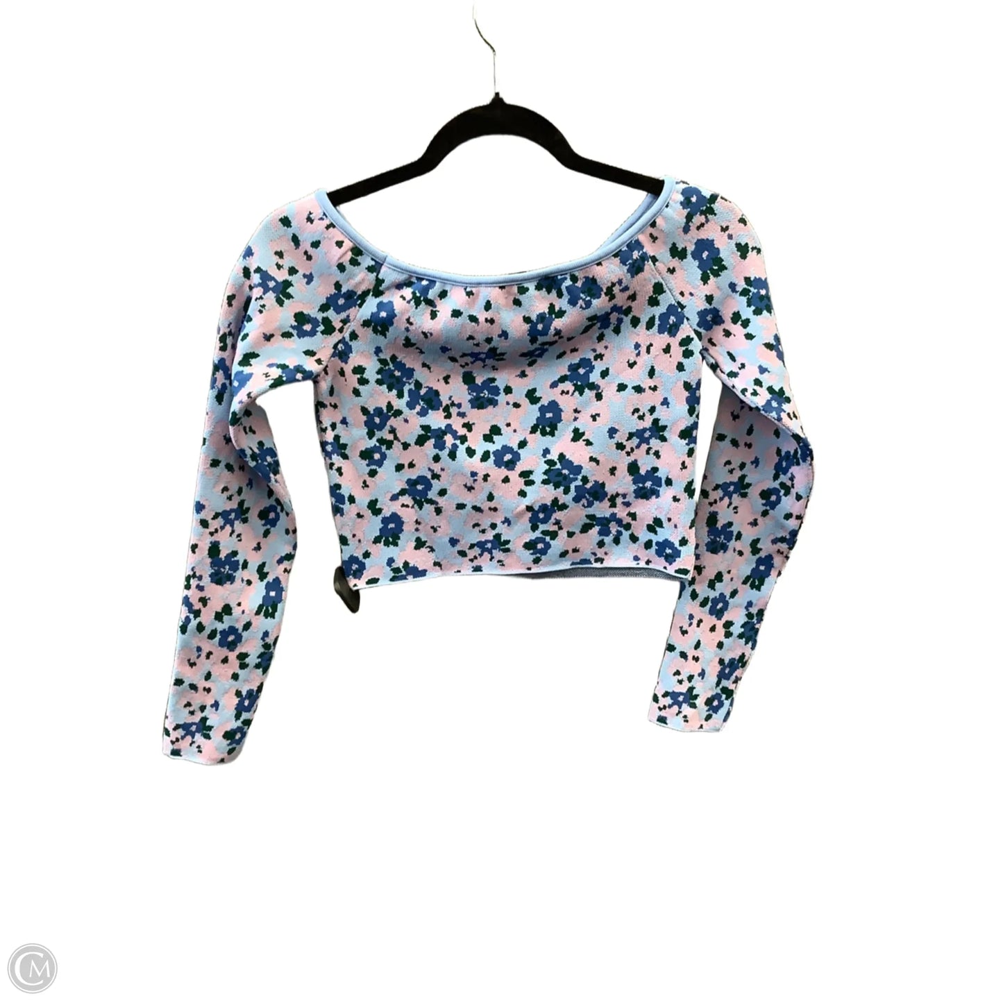 Top Long Sleeve By Zara In Floral Print, Size: S