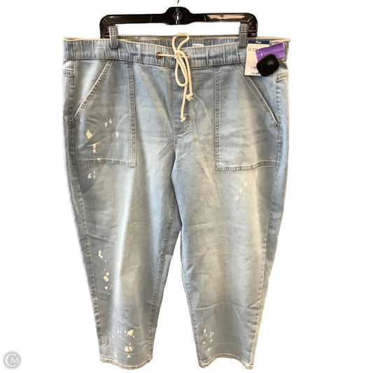 Jeans Boyfriend By Terra & Sky In Blue Denim, Size: 18