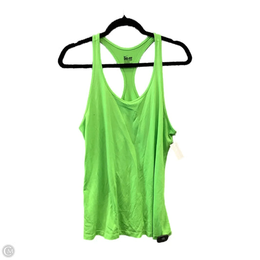 Athletic Tank Top By Nike Apparel In Green, Size: L