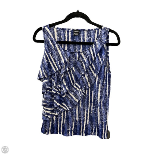 Top Sleeveless By Rafaella In Blue, Size: M