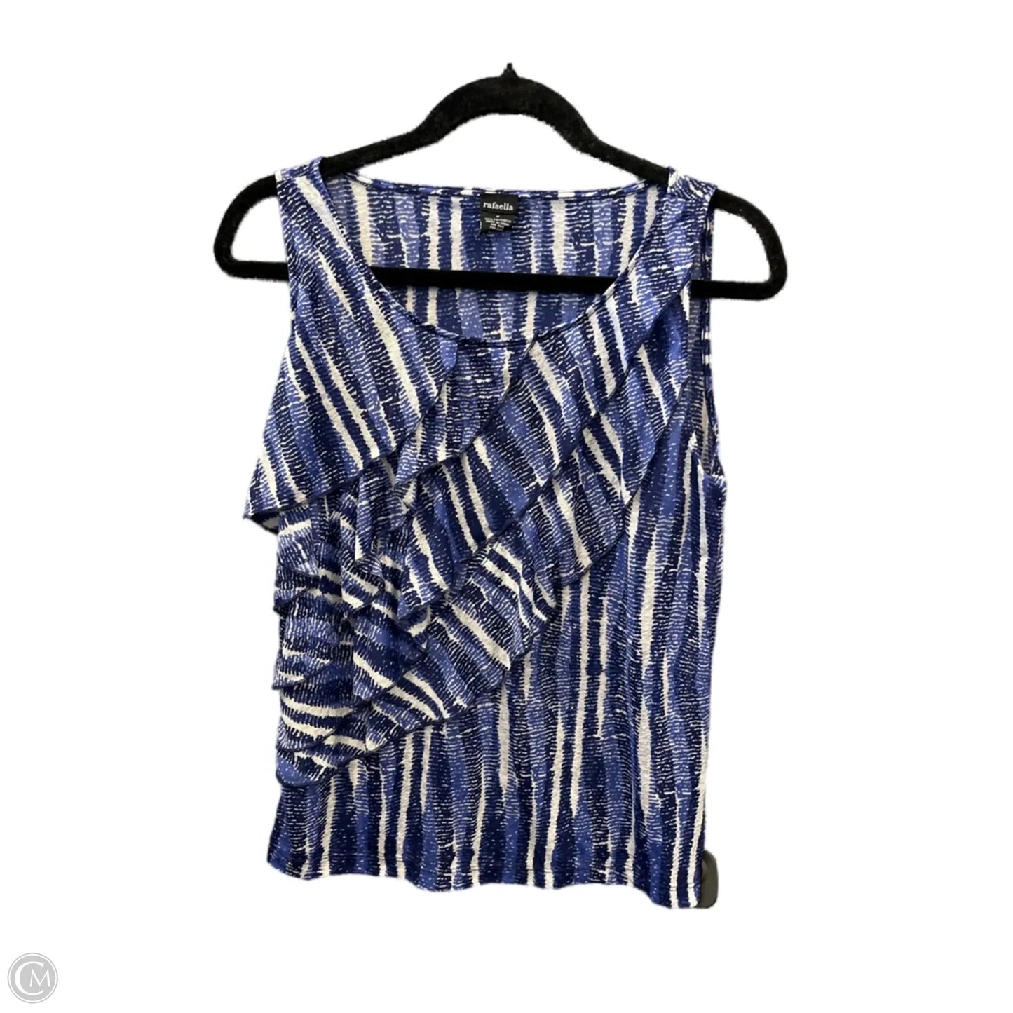 Top Sleeveless By Rafaella In Blue, Size: M