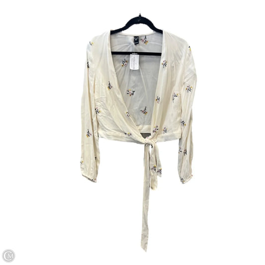 Blouse Long Sleeve By Windsor In Cream, Size: M