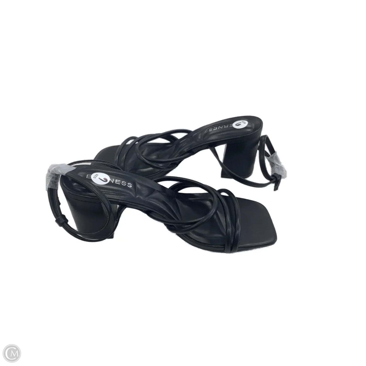 Sandals Heels Block By Clothes Mentor In Black, Size: 6