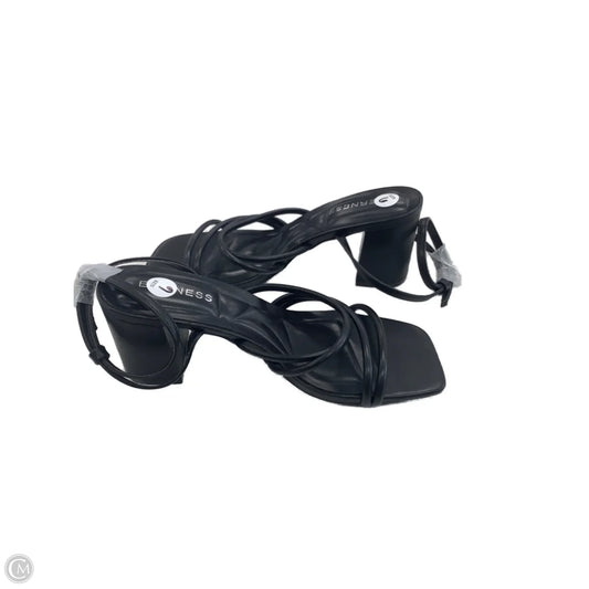 Sandals Heels Block By Clothes Mentor In Black, Size: 6