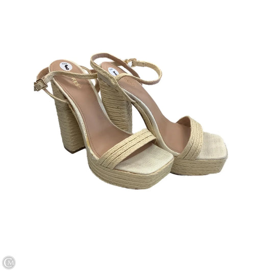Shoes Heels Platform By Express In Tan, Size: 8