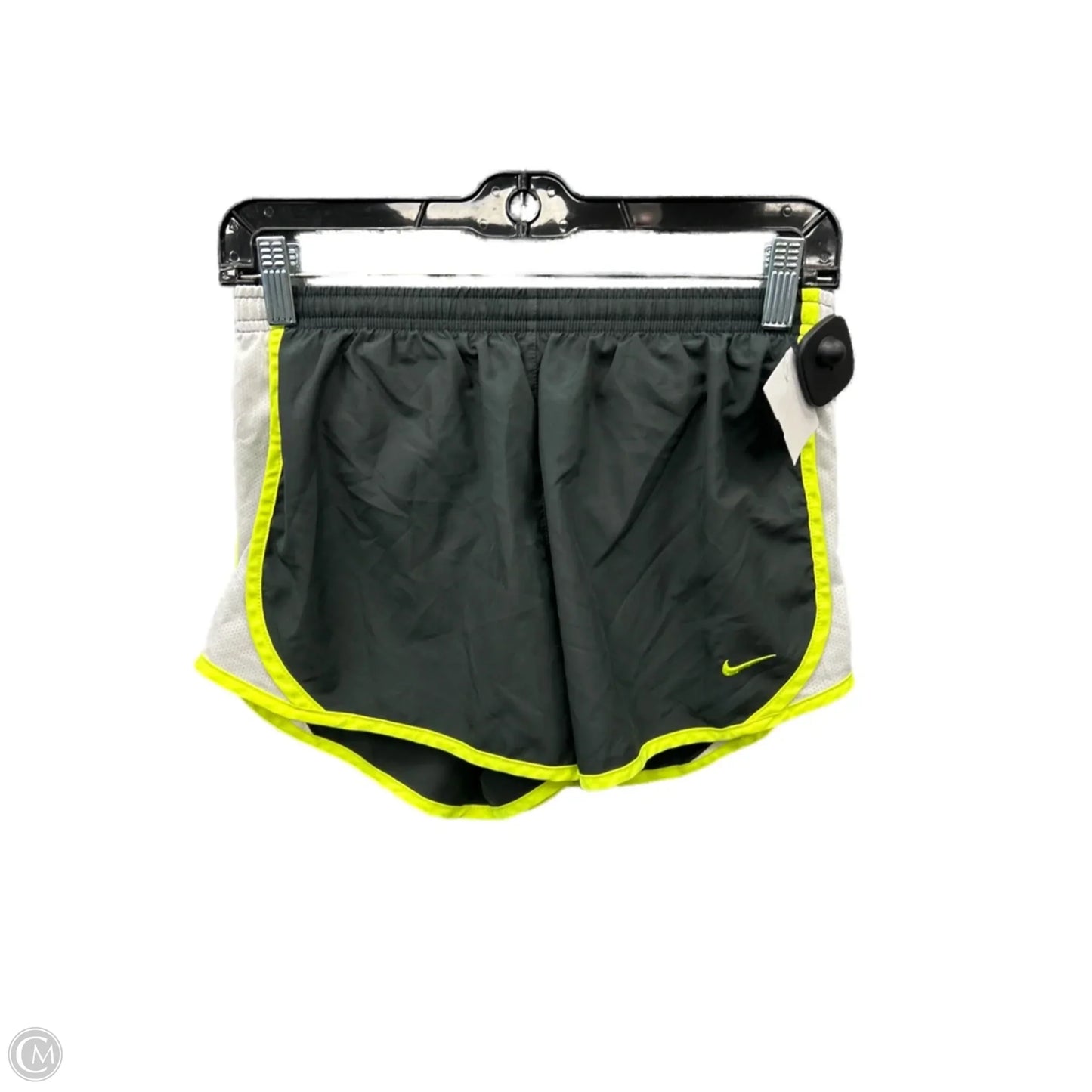 Athletic Shorts By Nike Apparel In Black & Green, Size: L