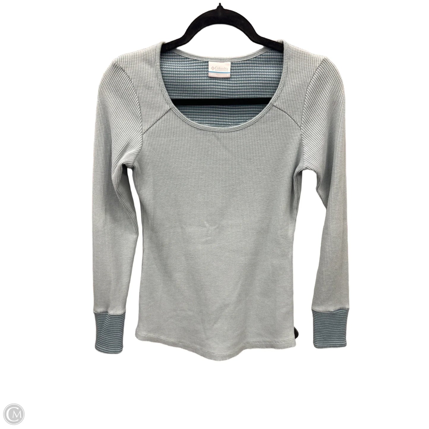 Athletic Top Long Sleeve Collar By Columbia In Blue, Size: S