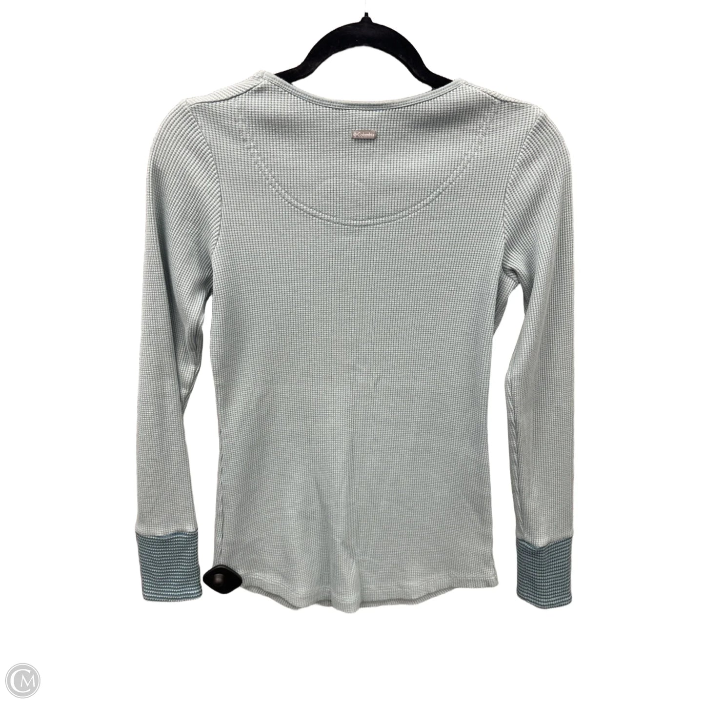 Athletic Top Long Sleeve Collar By Columbia In Blue, Size: S