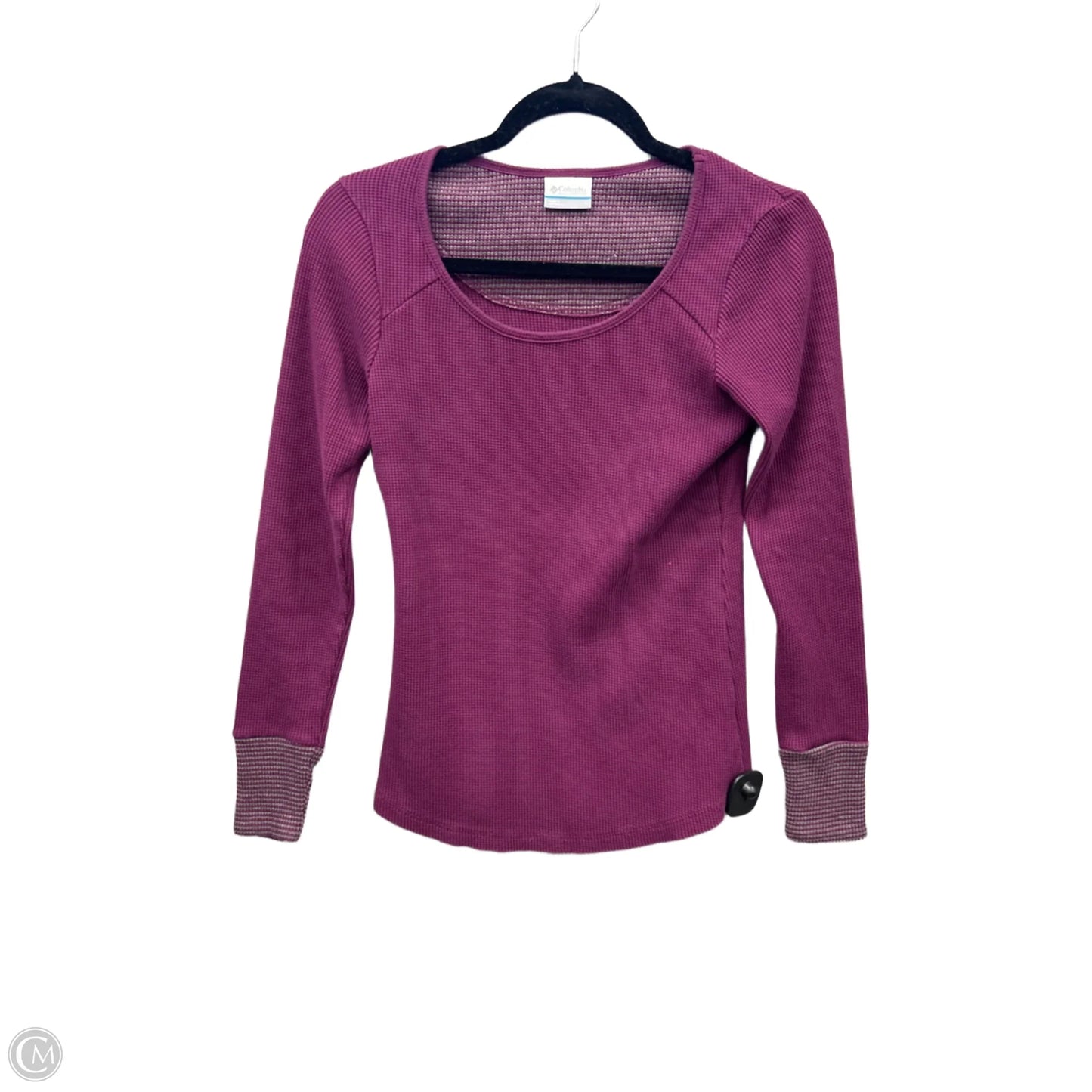 Athletic Top Long Sleeve Collar By Columbia In Purple, Size: S