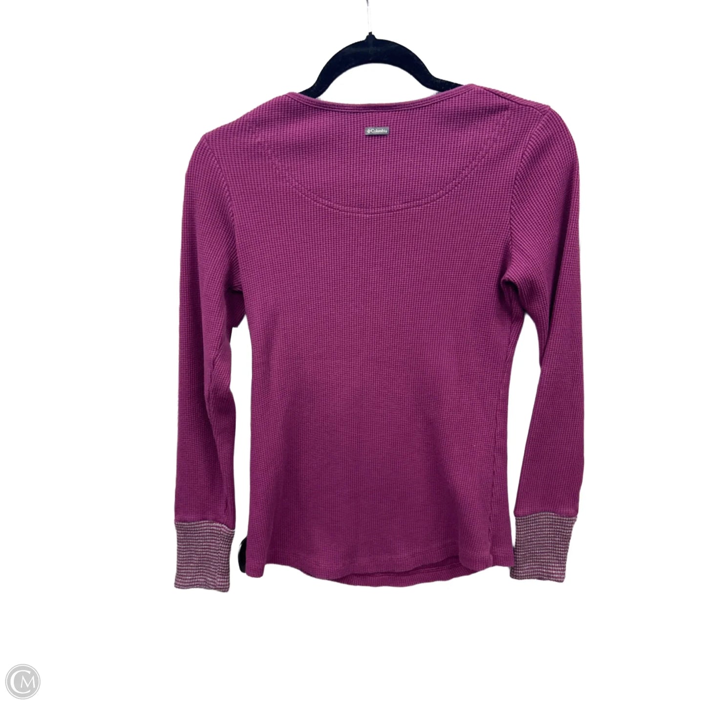 Athletic Top Long Sleeve Collar By Columbia In Purple, Size: S