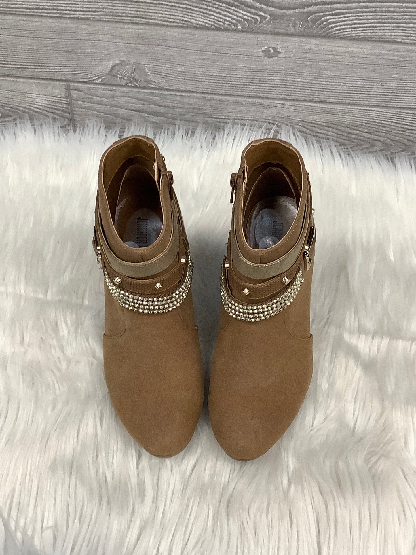 Boots Ankle Heels By Jennifer Lopez In Brown, Size: 6.5