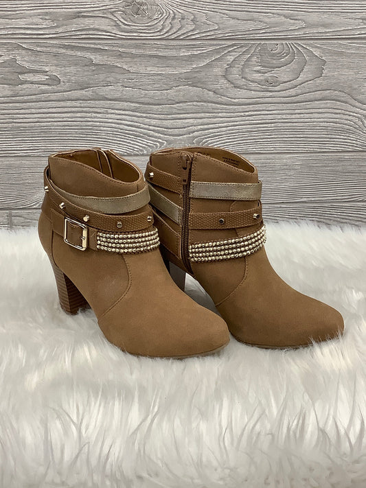 Boots Ankle Heels By Jennifer Lopez In Brown, Size: 6.5