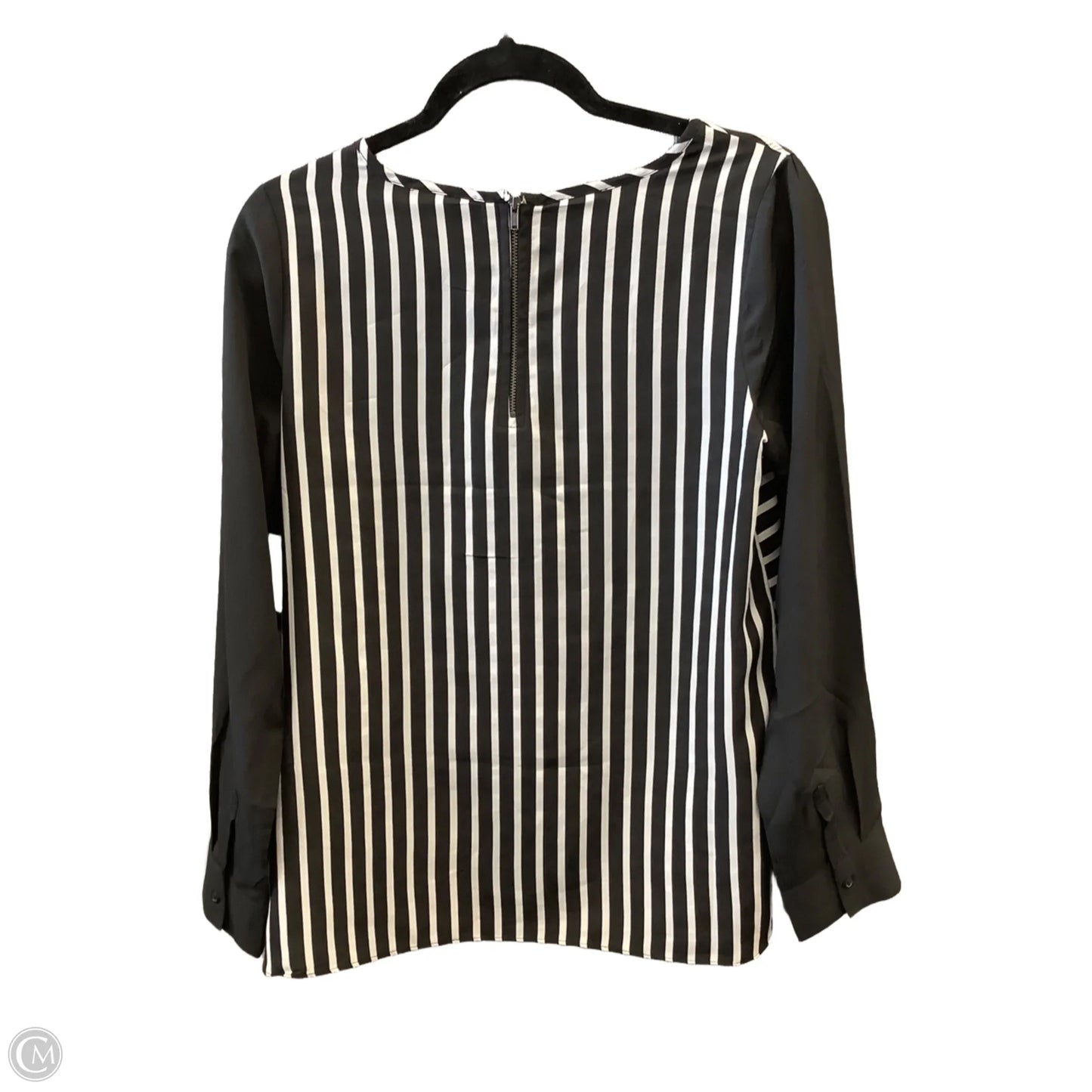 Top Long Sleeve By Old Navy In Black & White, Size: S