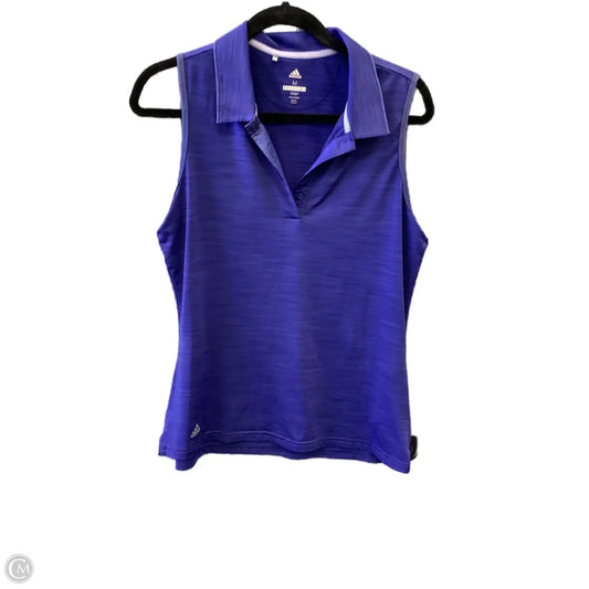 Athletic Tank Top By Adidas In Blue, Size: M