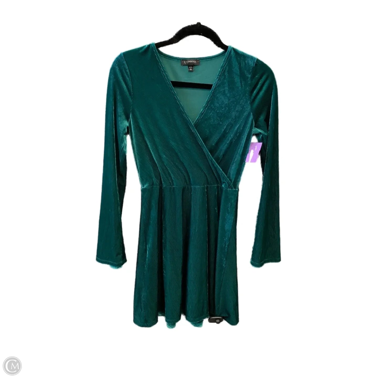 Dress Casual Short By Express In Green, Size: Xs