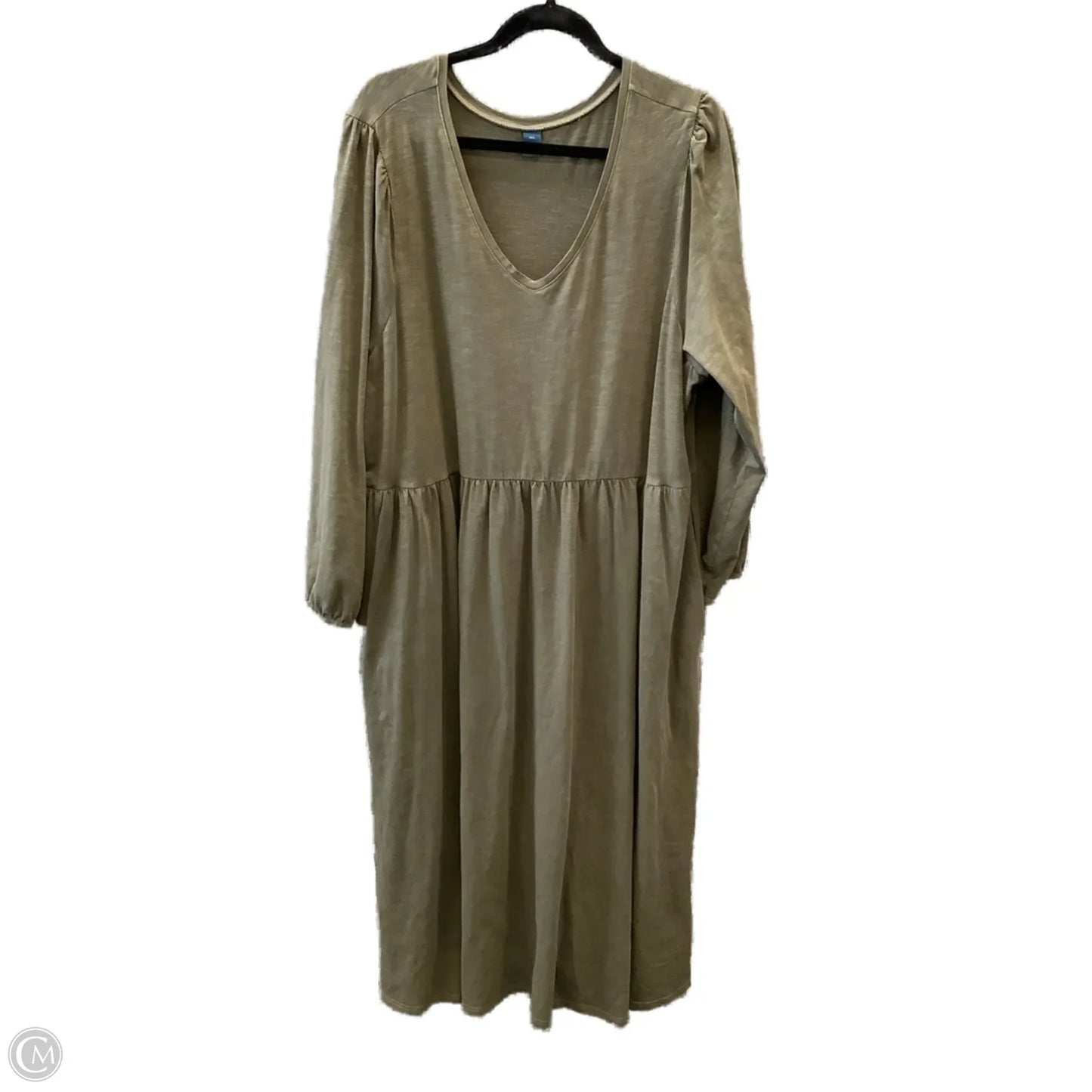 Dress Casual Midi By Old Navy In Green, Size: Xxl