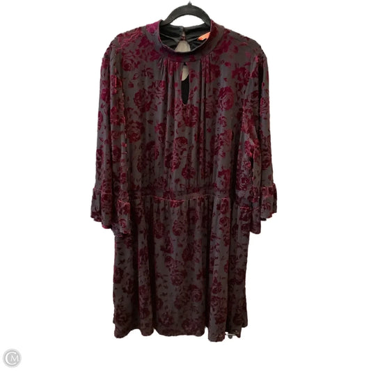 Dress Casual Midi By Modcloth In Black & Red, Size: 3x