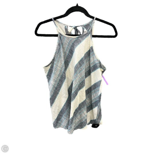 Top Sleeveless By Maurices In Blue & Cream, Size: S