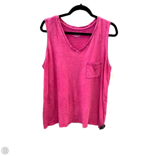 Top Sleeveless By Time And Tru In Pink, Size: Xl