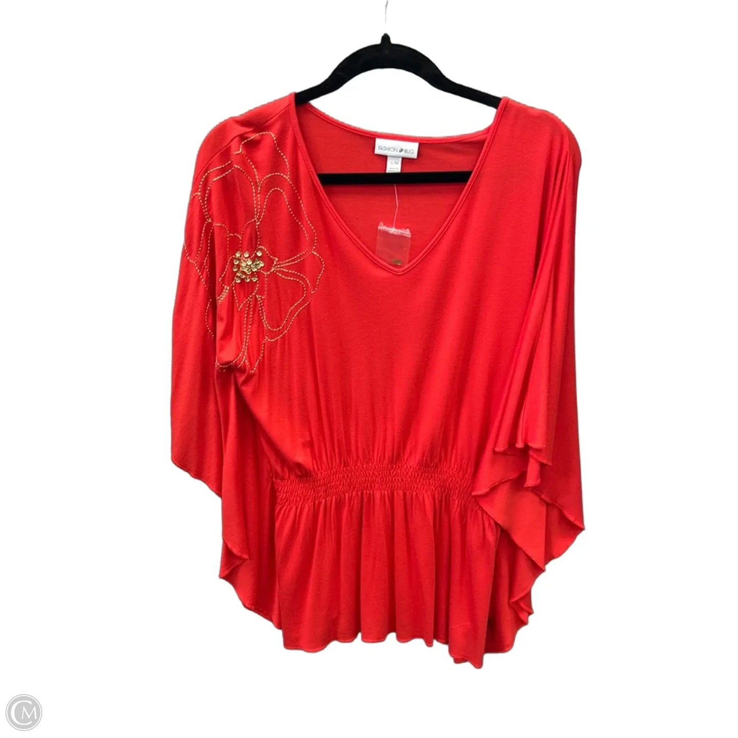 Top Short Sleeve By Fashion Bug In Red, Size: S