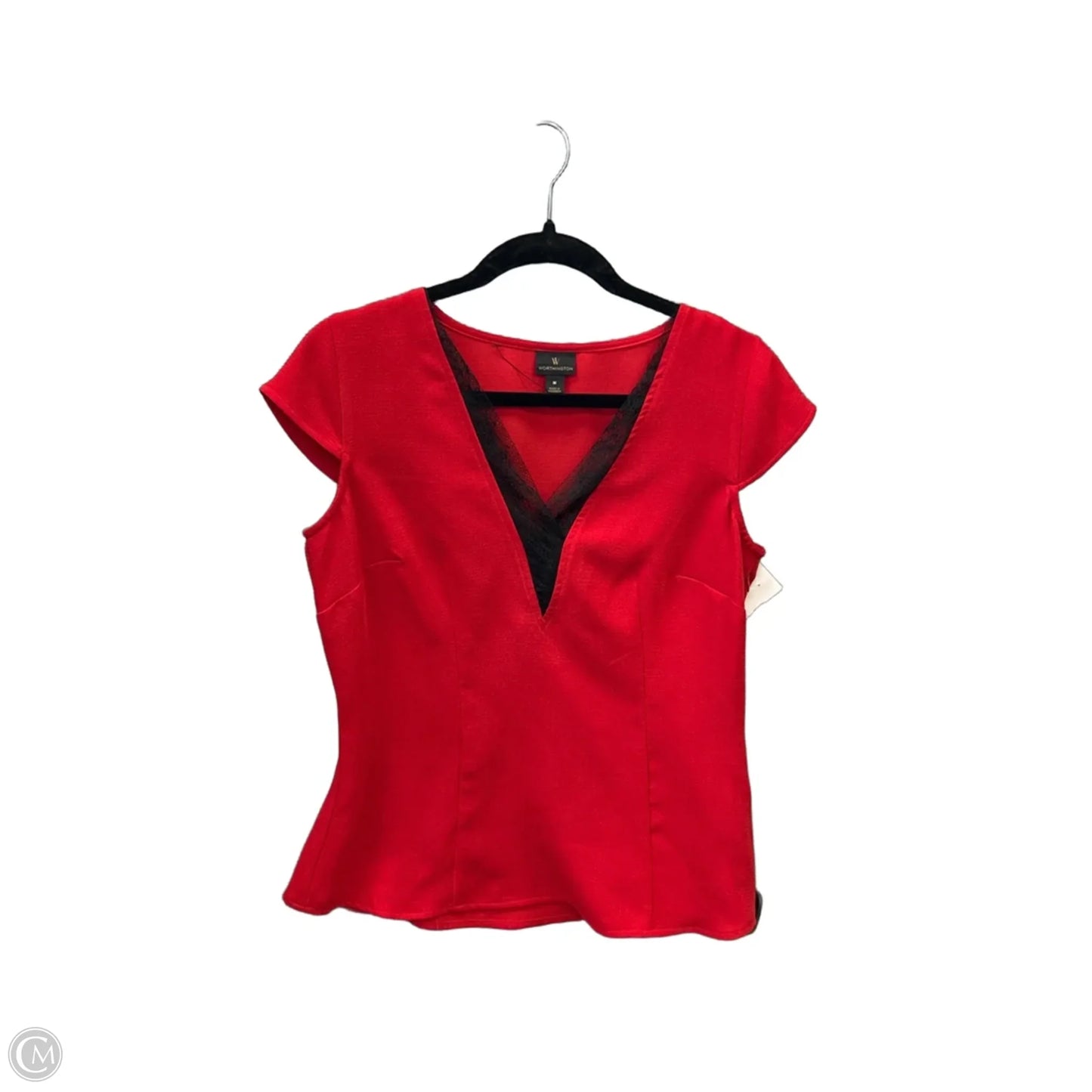 Top Short Sleeve By Worthington In Red, Size: M