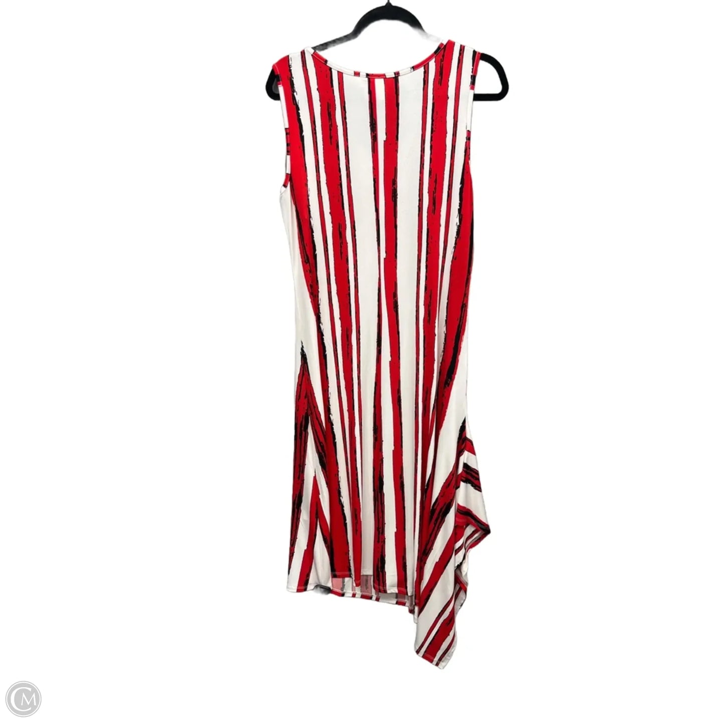 Dress Casual Midi By Clothes Mentor In Red & White, Size: M