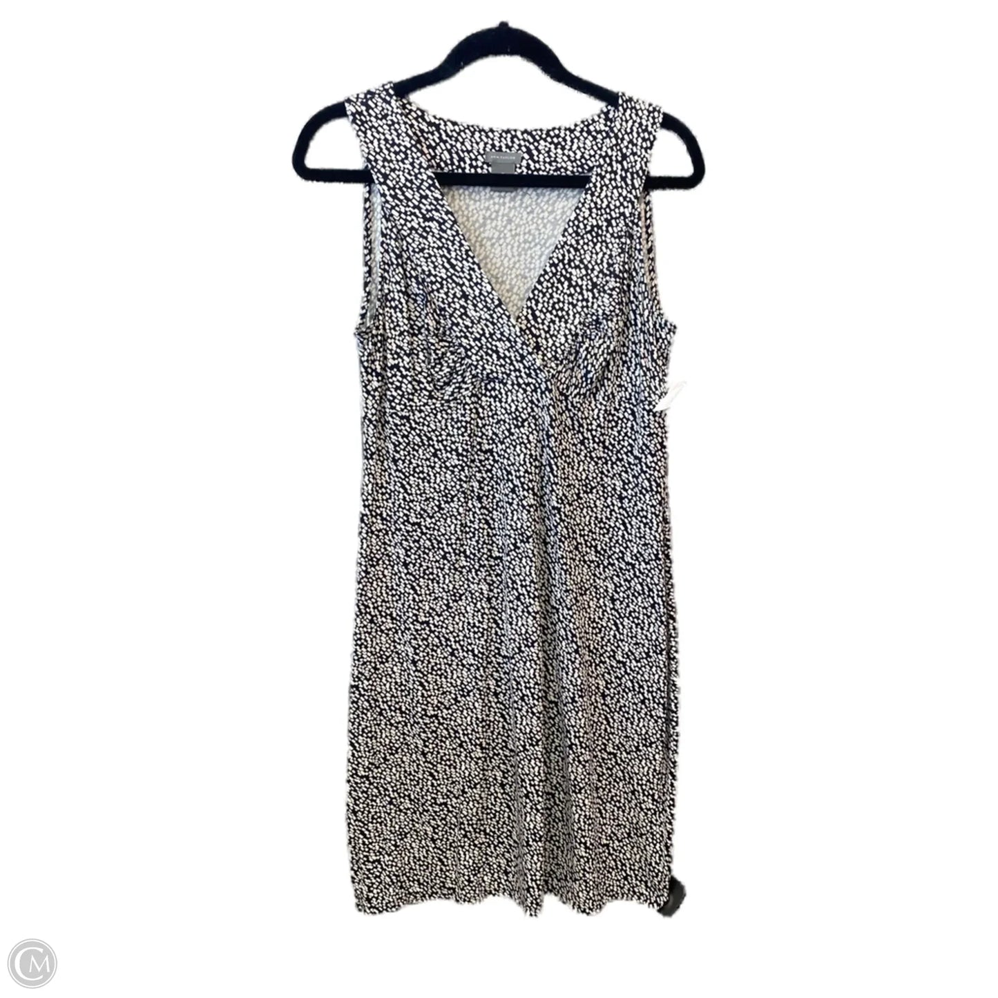 Dress Casual Midi By Ann Taylor In Black & White, Size: M