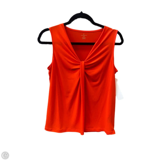 Top Sleeveless By Worthington In Orange, Size: Mp