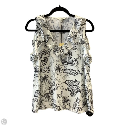 Top Sleeveless By Clothes Mentor In Black & White, Size: M