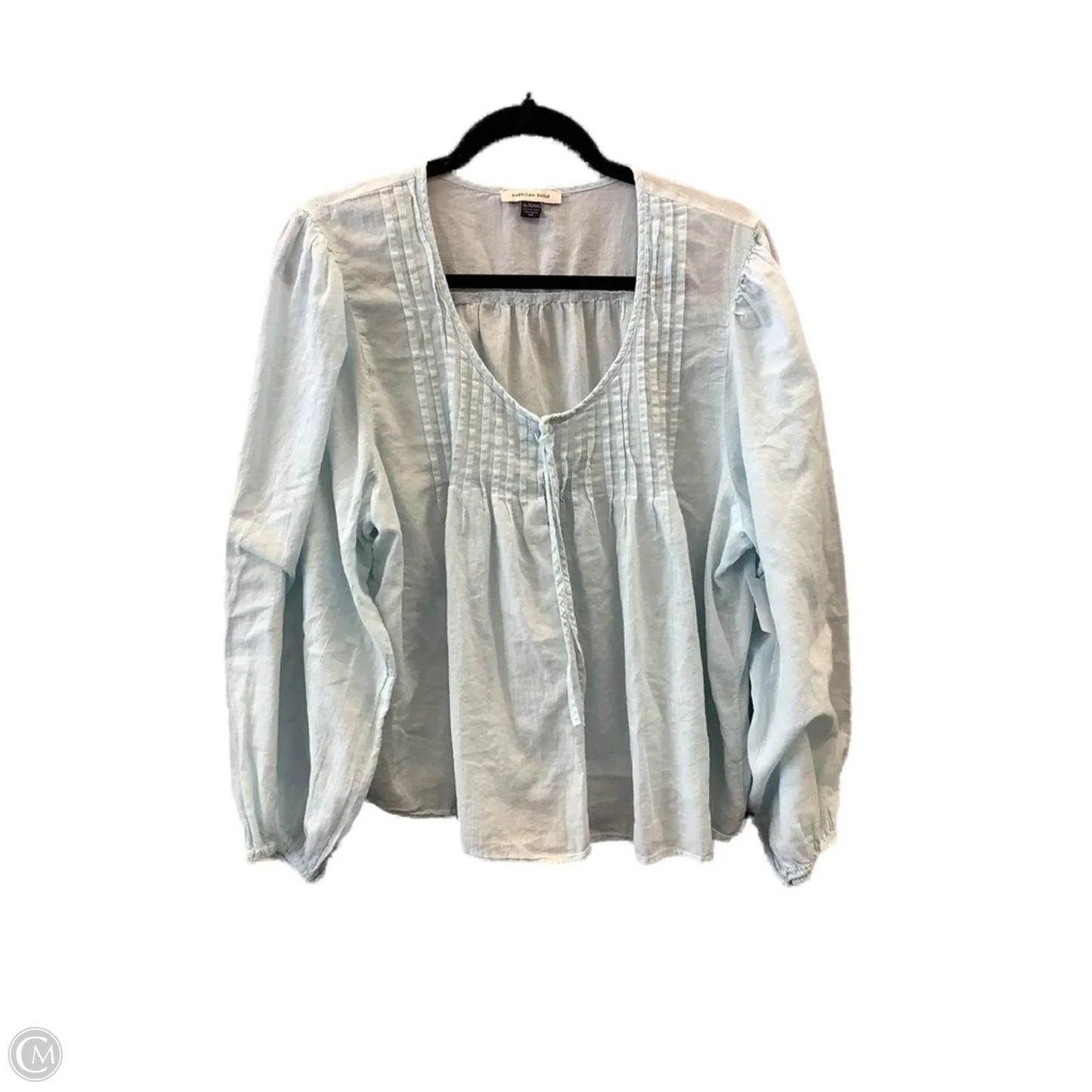 Top Long Sleeve By American Eagle In Blue, Size: Xl