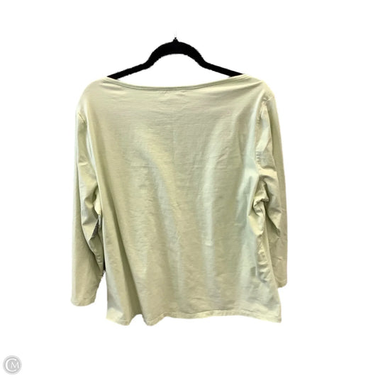 Top Long Sleeve By Lands End In Green, Size: Xl
