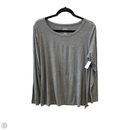 Top Long Sleeve Basic By Maurices In Grey, Size: L