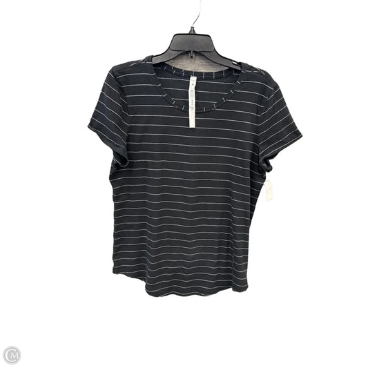 Athletic Top Short Sleeve By Lululemon In Black, Size: M