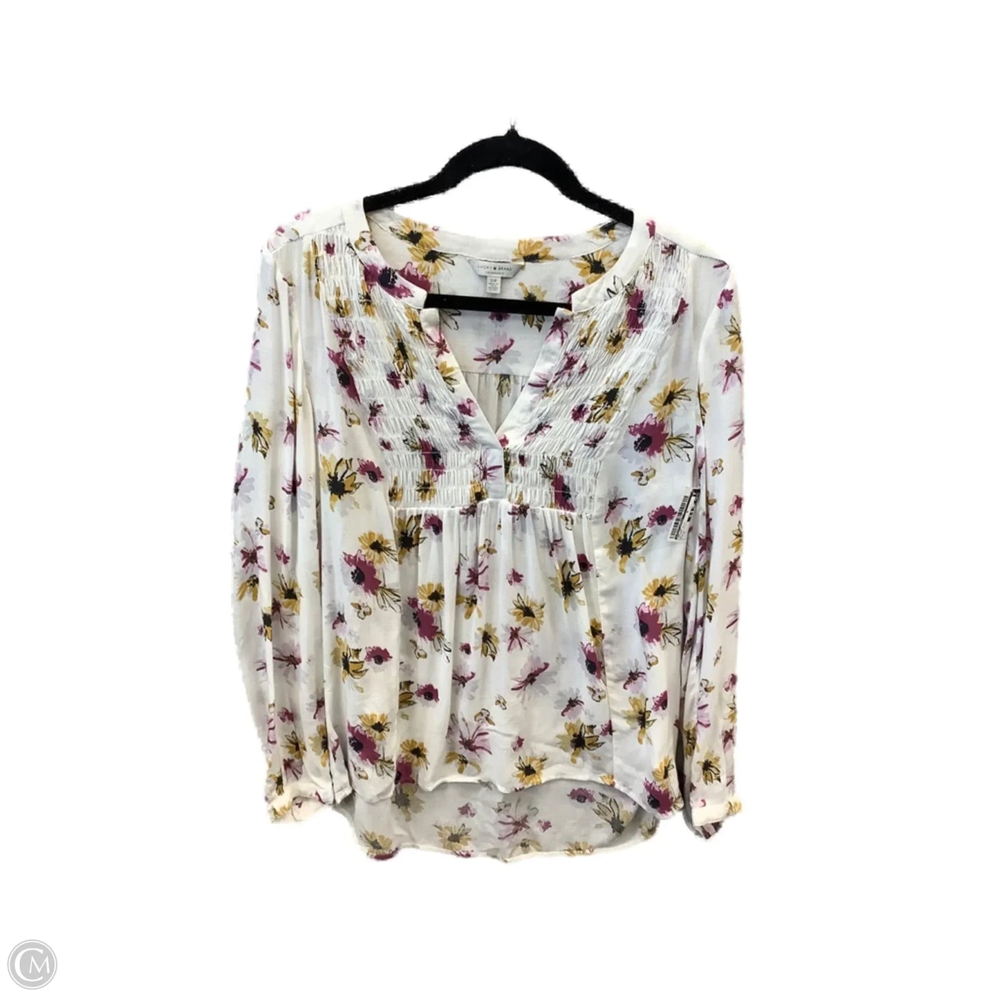 Top Long Sleeve By Lucky Brand In Floral Print, Size: S