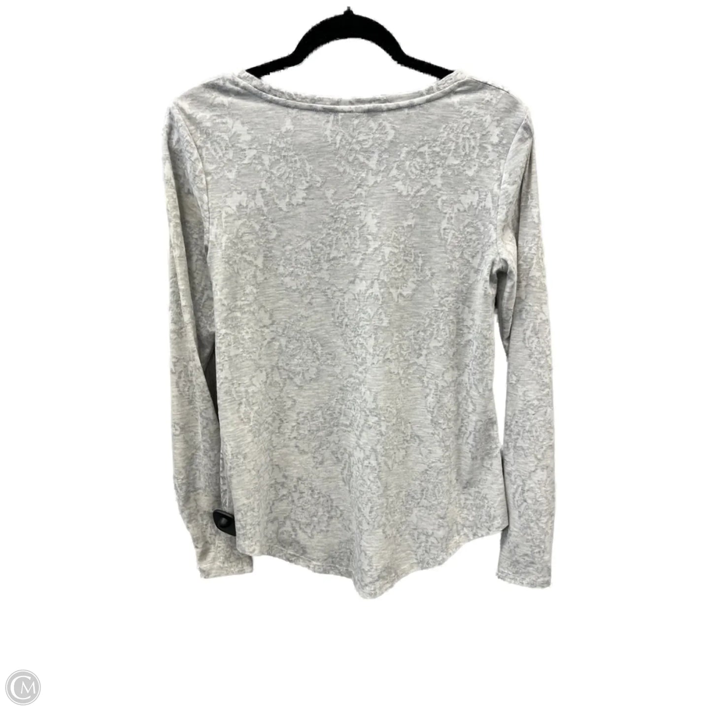 Top Long Sleeve By Simply Vera In Grey, Size: S